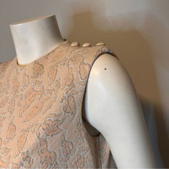 Vintage Hand Stitched Drop Waist Sleeveless Dress Size S - Picture 5 of 11